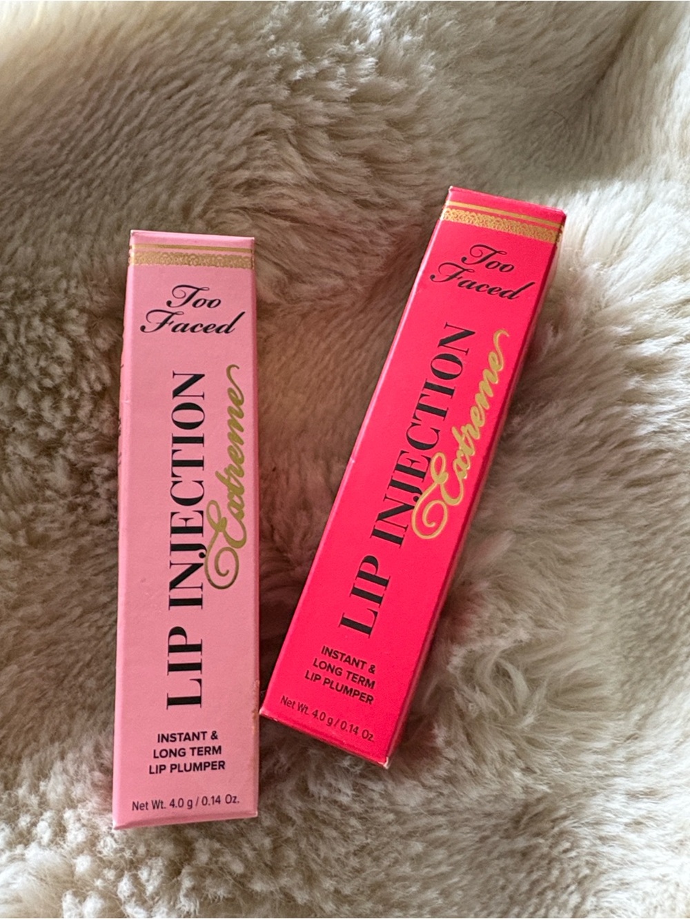 Too Faced Lip Injection Extreme Lip Plumper - bubble gum yum & pink punch New.